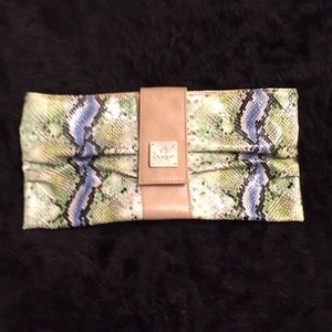 Snakeskin look handbag
